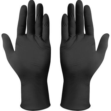 Eldiven Nitril Pudrasız Siyah S 100lü