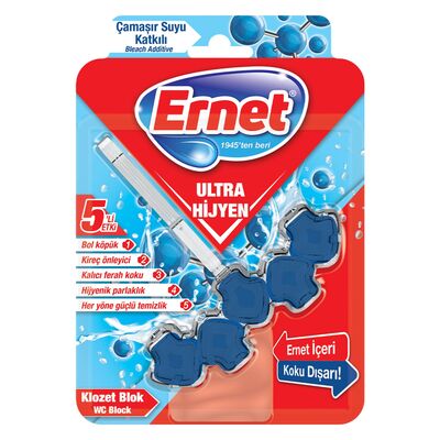 Ernet Ultra Hijyen Klozet Blok Çamaşır Suyu Katkılı 50g