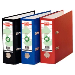 Manu - Manu Plastik Telgraf Klasör Geniş Kırmızı