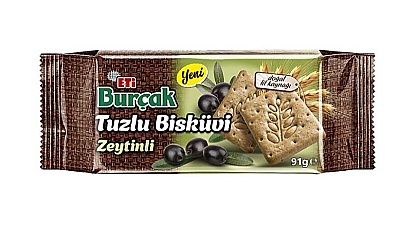 Eti Burçak Tuzlu Zeytinli Bisküvi 91gr 18li - 1