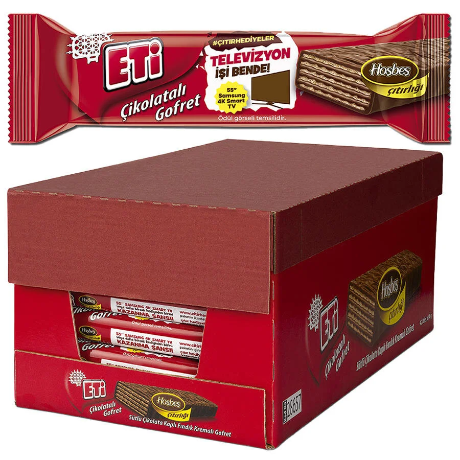 Eti Çikolatalı Gofret 34 g 42 li
