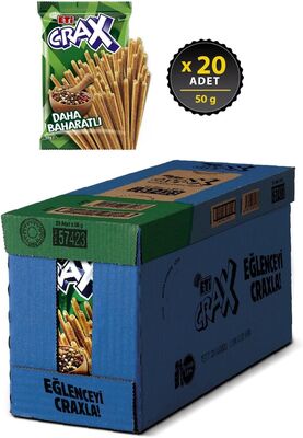 Eti Çubuk Kraker Crax Baharatlı 50gr 20 li