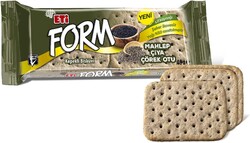 Eti Form Mahlepli Çiyalı ve Çörek Otlu Kepekli Bisküvi 40gr 24 lü - Thumbnail
