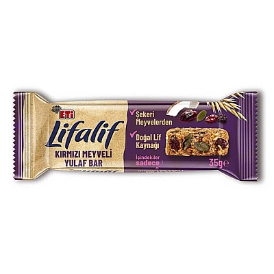 Eti Lifalif Kırmızı Meyveli Yulaf Bar 35gr 16li - 1