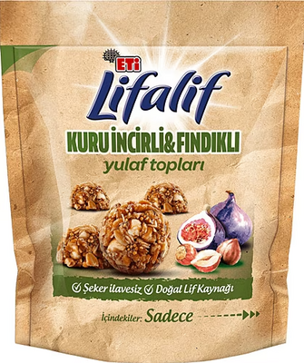 Eti Lifalif Kuru İncirli Fındıklı Yulaf Topları 38gr 16lı