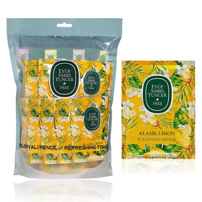 Eyüp Sabri Tuncer 50li Mendil Klasik Limon Kolonyalı (9,3 x 12,5) Doypack