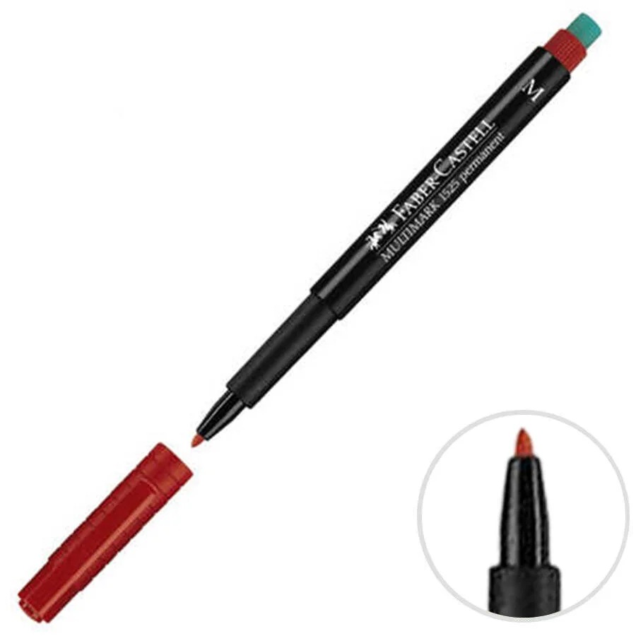 Faber Castell Asetat Kalemi 0.1mm Kırmızı 1525M