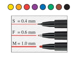 Faber Castell Asetat Kalemi 0.4mm Kırmızı 1523S - Thumbnail