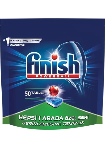 Finish Bulaşık Deterjanı Tablet Hepsi Bir Arada 50 li