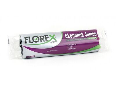 Florex Çöp Torbası Jumbo Ekonomik 80x110 350gr Siyah 10 lu 513