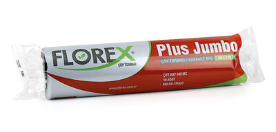 Florex Çöp Torbası Jumbo Plus 80x110 800gr Siyah 10 lu 517