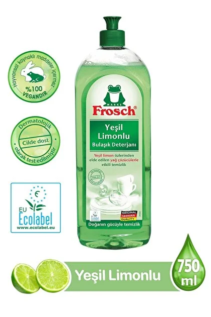 Frosch - Frosch Bulaşık Deterjanı Yeşil Limonlu 750ml