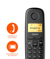 Gigaset Telsiz Dect Telefon Siyah A270 - Thumbnail