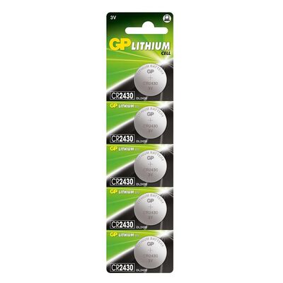 GP CR2430-C5 3V Lityum Düğme Pil 5'li Paket