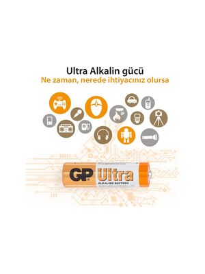 Gp LR6 AA Boy Ultra Alkalin Kalem Pil 40'lı Paket GP15AU-2B40