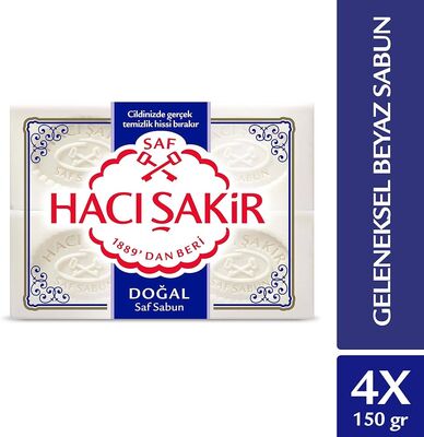 Hacı Şakir Kalıp Sabun Doğal Saf 4 x 150gr