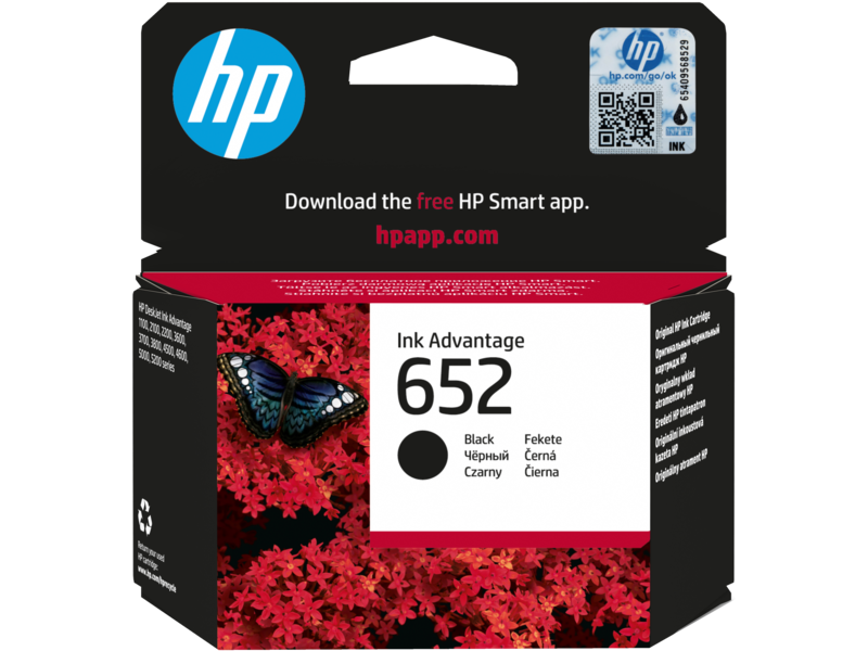 Hp 652 Black Siyah Kartuş F6v25ae