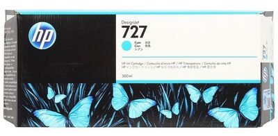 HP 727 Cyan Mavi 300ML Plotter Kartuşu F9J76A
