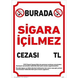 Sarf - İkaz Levhası - Sigara İçilmez 50x70 Sarf - İkaz Levhası - Sigara İçilmez 50x70