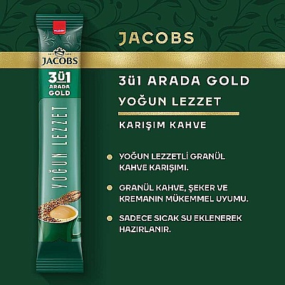 Jacobs 3ü1 Arada Gold Yoğun Lezzet 18gr 40 Adet - 2