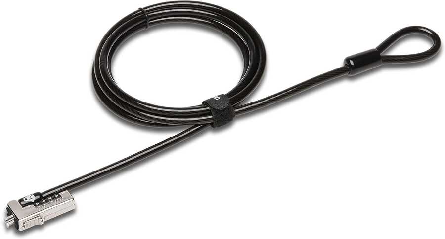 Kensington Nanosaver Güvenlik Yuvası İçin İnce Sıfırlanabilir Kombinasyon Dizüstü Bilgisayar Kilidi K60629ww