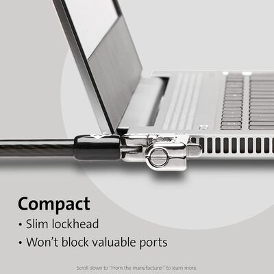 Kensington NanoSaver Güvenlik Yuvası için İnce Sıfırlanabilir Kombinasyon Dizüstü Bilgisayar Kilidi K60629WW