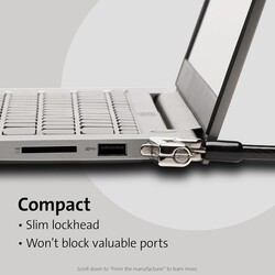 Kensington Slim Kombinasyon Ultra Kablo Kilidi Standart Yuva için K60628WW - Thumbnail