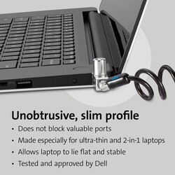 Kensington Slim N17 2.0 Taşınabilir Anahtarlı Dizüstü Bilgisayar Kilidi Keyed Different K60511WW - Thumbnail