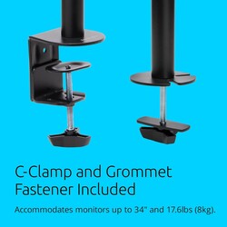 Kensington SmartFit Ergo Tek Monitör Kolu - Uzun K55408WW - Thumbnail