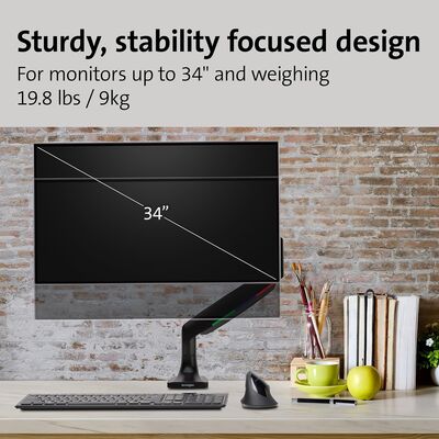 Kensington Tek Dokunuşla Yüksekliği Ayarlanabilir Tek Monitör Kolu - Siyah K59600WW
