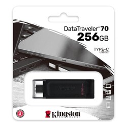 Kingston DT70 256GB USB-C 3.2 Gen 1 Type-C Flash Bellek - Thumbnail