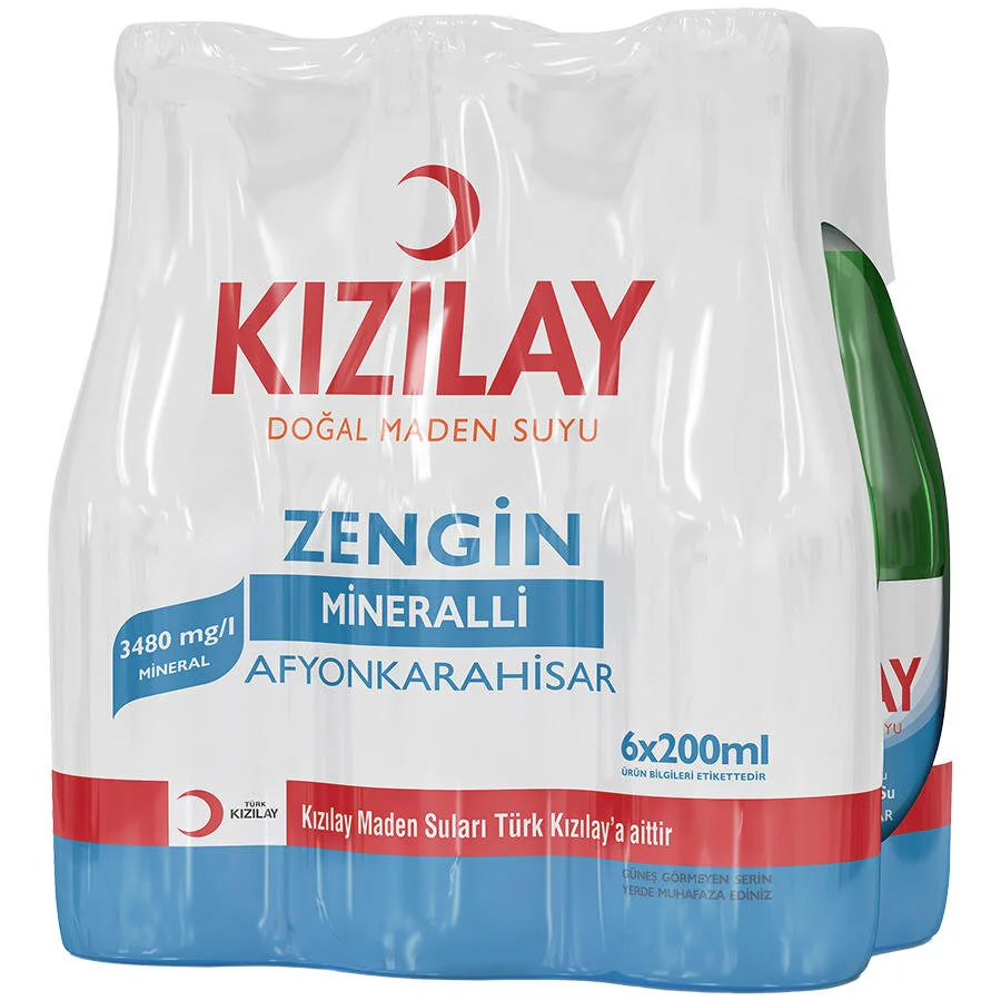 Kızılay Afyonkarahisar Doğal Maden Suyu Sade 200 ml 24'lü