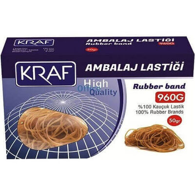 Kraf Ambalaj Lastiği Kutu 50gr %100 Kauçuk 960G 13661