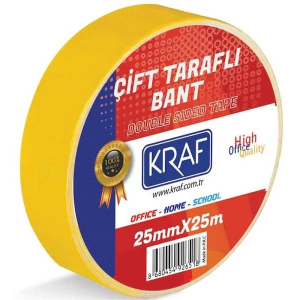 Kraf Bant Çift Taraflı 25mmx25m 2525G 150108