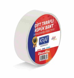 Kraf - Kraf Bant Çift Taraflı Köpük 25mmx5m 5025G
