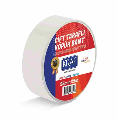 Kraf Bant Çift Taraflı Köpük 25mmx5m 5025G