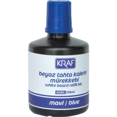 Kraf Beyaz Yazı Tahtası Mürekkebi 100ml Mavi