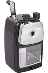 Kraf - Kraf Kalemtraş Kollu Büro Tipi Metal Siyah 680G Kraf - Kraf Kalemtraş Kollu Büro Tipi Metal Siyah 680G