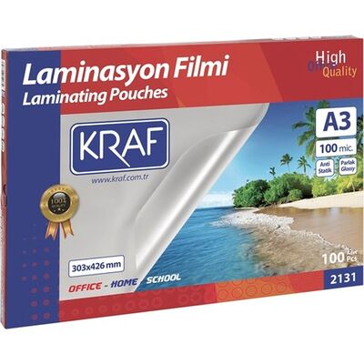 Kraf Laminasyon Film A3 100 Micron 100 lü 2131 - 1