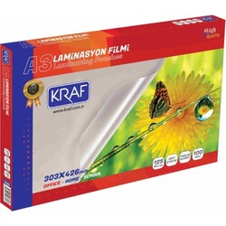 Kraf - Kraf Laminasyon Film A3 125 micron 100 lü 2123 113402