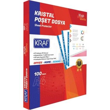 Kraf Poşet Dosya Kristal 100lü