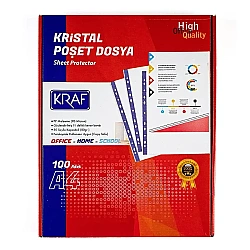 Kraf Poşet Dosya Kristal 100lü - 1