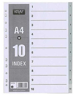 Kraf Separatör 1-10 Rakamlı 1010 - 1