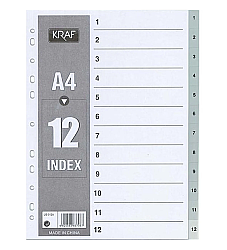 Kraf Separatör 1-12 Rakamlı 1012