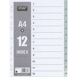Kraf - Kraf Separatör 1-12 Rakamlı 1012 Kraf - Kraf Separatör 1-12 Rakamlı 1012