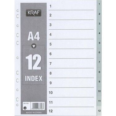 Kraf Separatör 1-12 Rakamlı 1012