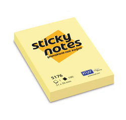 Kraf - Kraf Yapışkanlı Not Kağıdı 51mmx76mm 100syf Sarı 5176