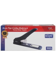 Kraf Zımba Makinesi Büyük Kollu Arşiv Tipi 100syf 80G Siyah - 5