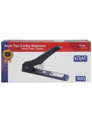 Kraf Zımba Makinesi Büyük Kollu Arşiv Tipi 100syf 80G Siyah - 5