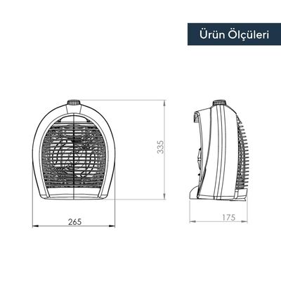 Kumtel Fanlı Isıtıcı 2000W Lx 633